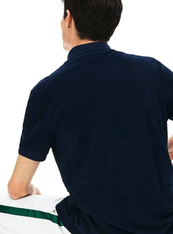 Lacoste Cotton Fleece Blend Regular Fit Polo Shirt, Navy| PH5474-166