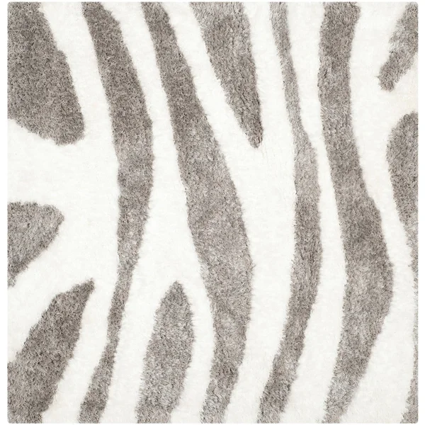 Safavieh Barcelona Shag Ivory/Silver 3 ft. x 5 ft. Area Rug