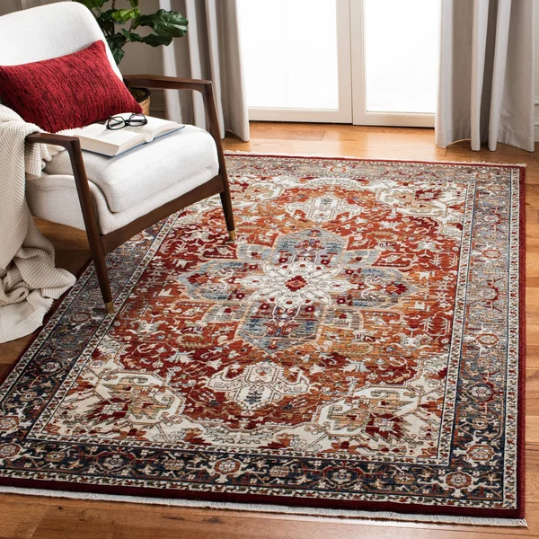 Safavieh Herat Rug Collection HRT301Q - Red, Ivory - 4& x 6&