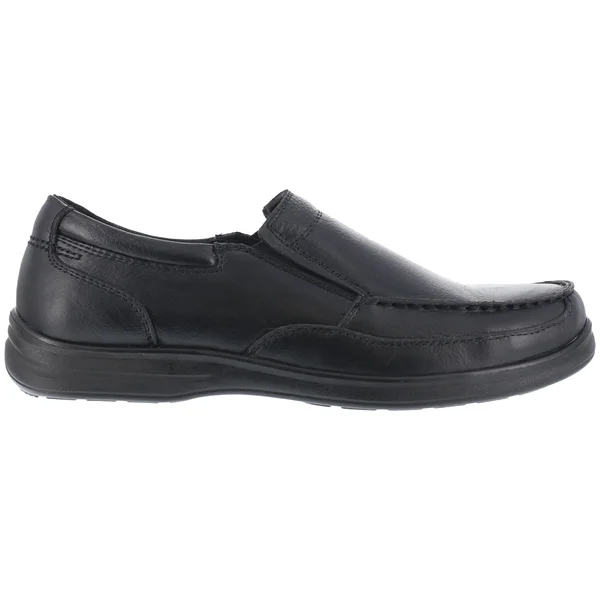 Florsheim Work Men's FS208 Wily Steel Toe ESD Slip-On - Size: 4, Black