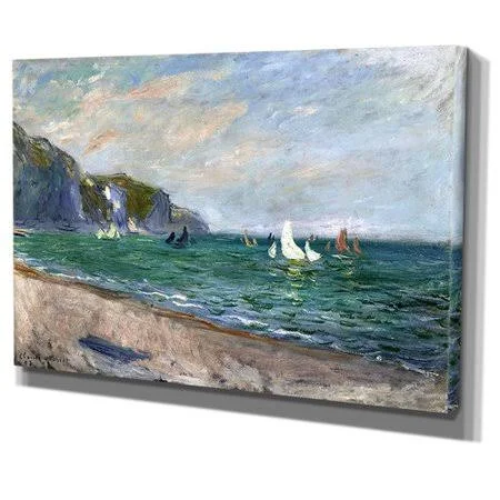 WexfordHome &Sailboats Near The Sea& by Claude Monet Painting Print on Wrapped Canvas - Size: 24x22 H x 36x22 W x 1.5x22 D