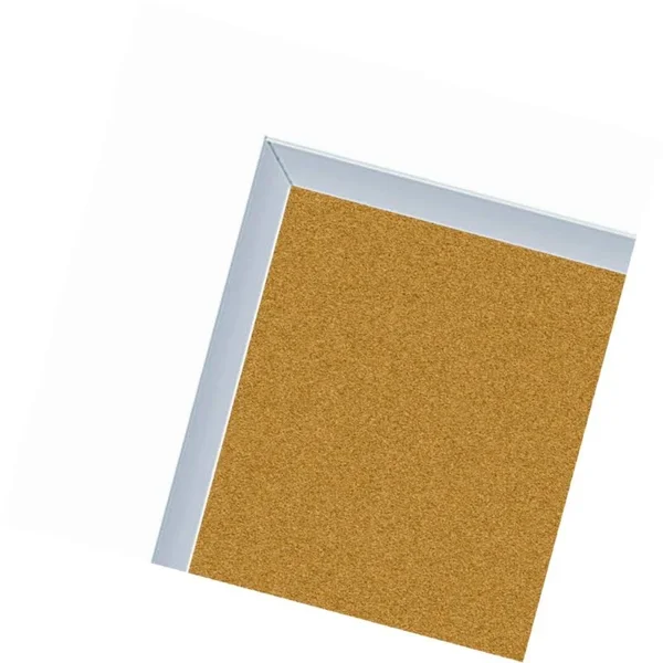 Ghent 36x22 x 60x22 Aluminum Frame 1/2x22 Premium Natural Cork Bulletin Board (05914)