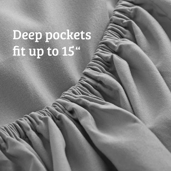 Bare Home Bed-in-a-Bag Down Alternative Comforter & Sheet Set - Comforter Set: Grey - Sheet Set: Grey - California King