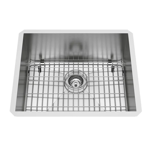 Vigo VG2320CK1 23x22 Undermount Stainless Steel Kitchen Sink, Grid and STRAINER
