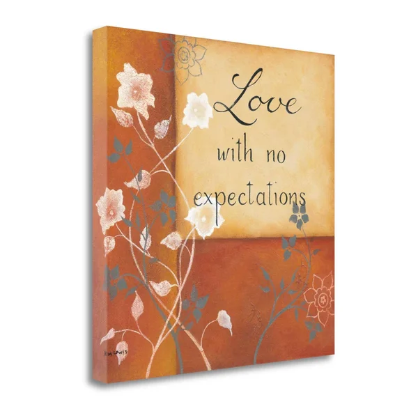 Expectations by Kim Lewis - Textual Art Print on Canvas Tangletown Fine Art Size: 23x22 H x 23x22 W