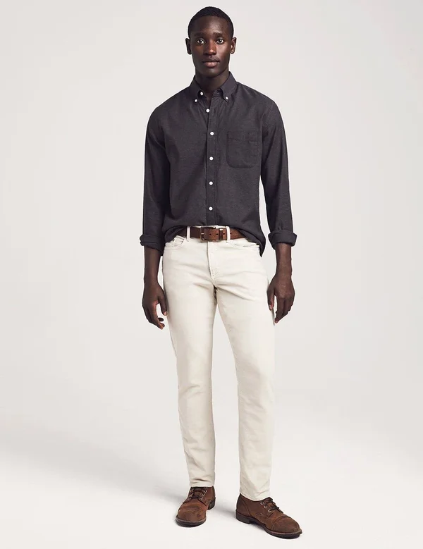 Faherty Men's Stretch Terry 5-Pocket Pants - Stone, Size 32, Cotton/Rayon/Lyocell