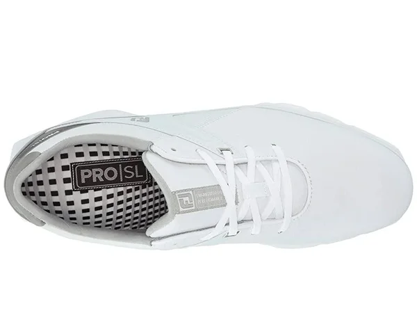 FootJoy Men's Pro|SL Spikeless Golf Shoes Size 7.5 - White/Gray