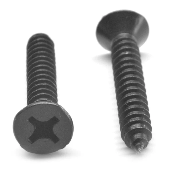 #8-15 x 5/8 Sheet Metal Screw Phillips Flat Head Type A Low Carbon Steel Black Zinc Plated