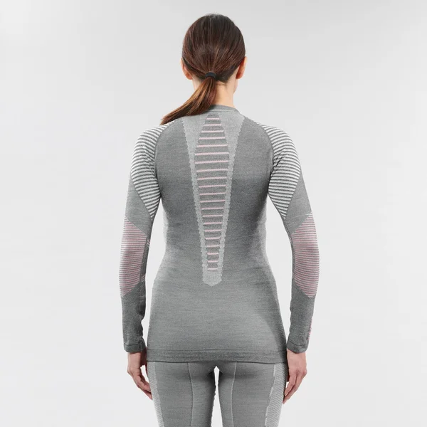 Wedze Women's X-Warm 900 - Ski Base Layer Top in Carbon Gray, Size L/XL