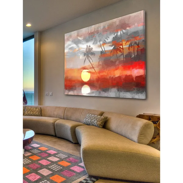 Reflective Sun Art Print on Premium Canvas - Size: 16 inch x 24 inch