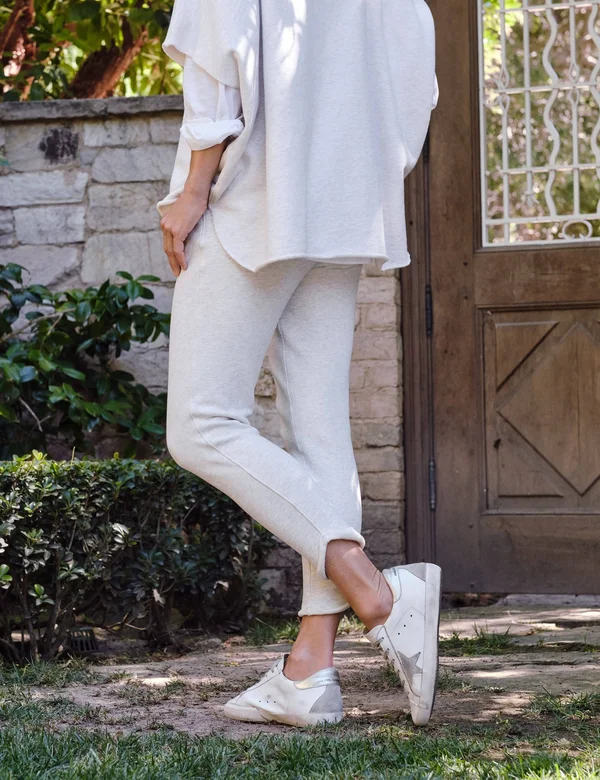 Frank & Eileen TeeLab Tulip Ankle Sweatpant White S