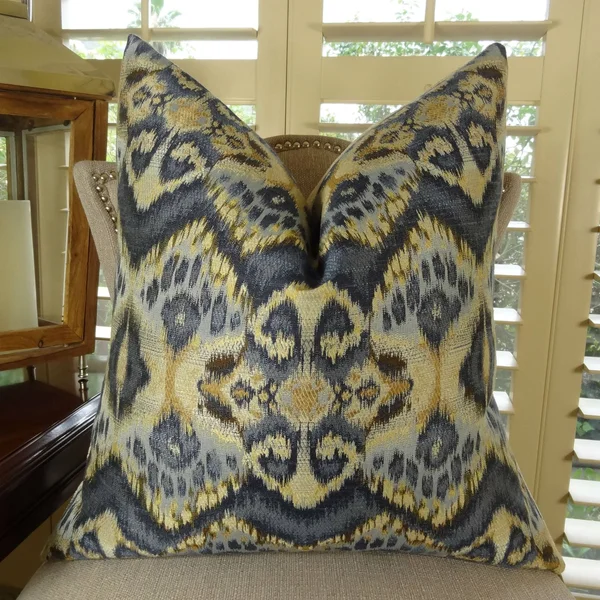 Plutus Rhythm Waves Handmade Throw Pillow Double Sided 18x22 x 18x22