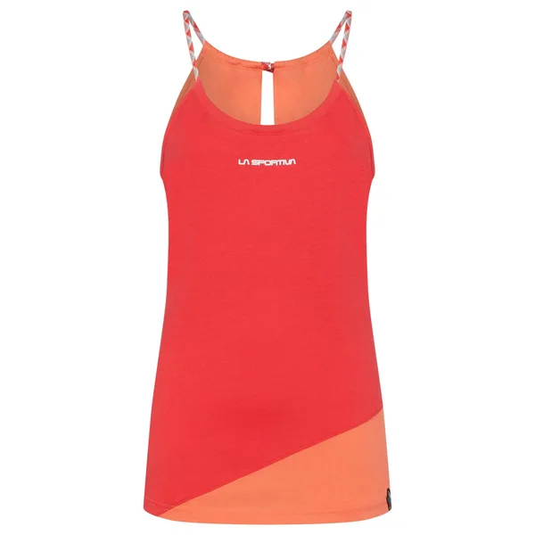 La Sportiva Class Tank Red, Womens Sleeveless Top, Size L - Color Hibiscus - Flamingo