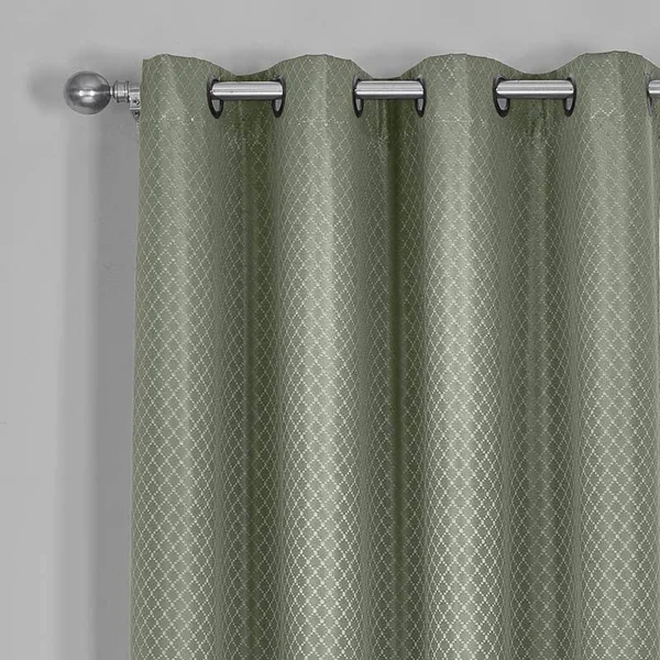 Blackout Curtains - Diamond Jacquard Woven Drape Theme (Set of 2) 54 x 96x22 Pair, Taupe by Royal Tradition