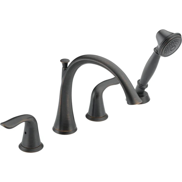 Delta T4738-RB Lahara Roman Tub Trim with Hand Shower Venetian Bronze