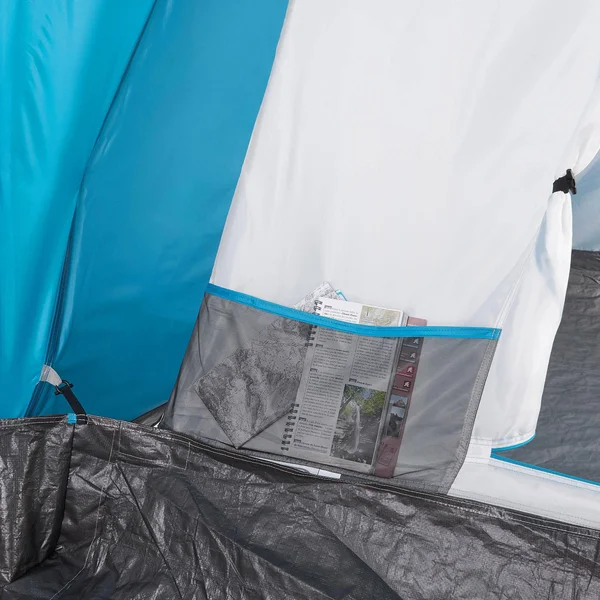 Quechua Camping Tent Arched, 6 Persons 3 Rooms Arpenaz 6.3 in Blue, Size All Other States