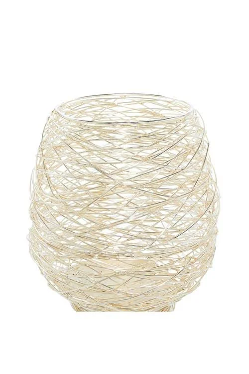 CosmoLiving by Cosmopolitan Gold Metal Candle Holder (Set of 2)