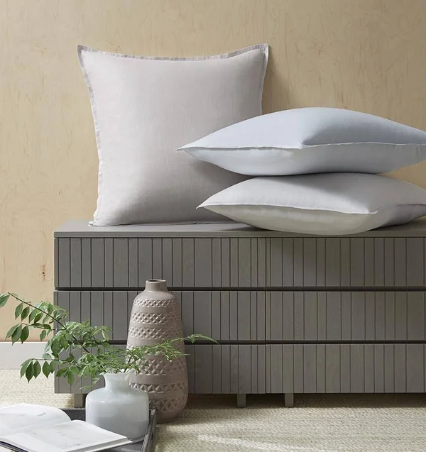 Sferra Opelle Euro Sham - Titanium