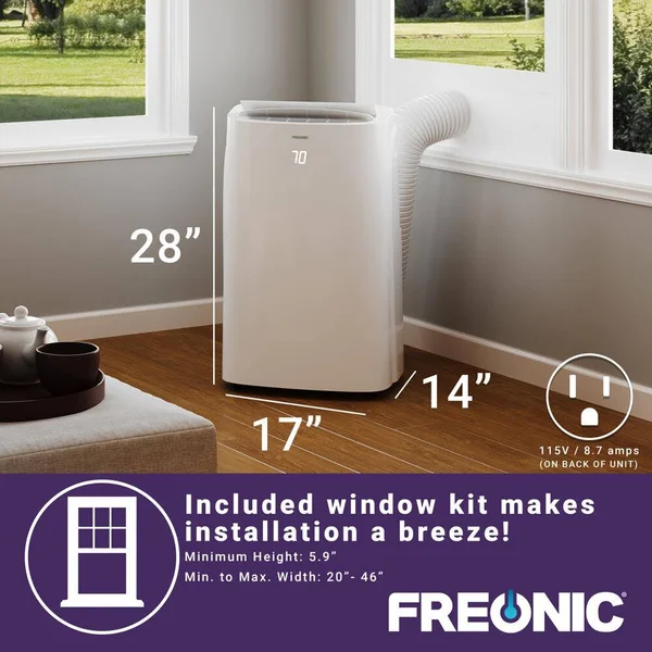 Freonic 10, 000 BTU (7, 000 BTU DOE) Portable Air Conditioner, FHCP071AKR