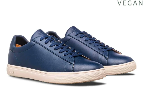 CLAE Bradley Vegan 7.5, Navy Vegan Leather Shoes Unisex