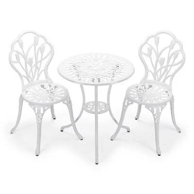 Gatto 3 Piece Dining Set One Allium Way Color: Ivory
