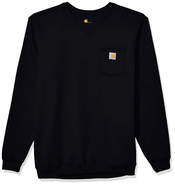 Carhartt Men's Crewneck Pocket Sweatshirt (3XL Black)