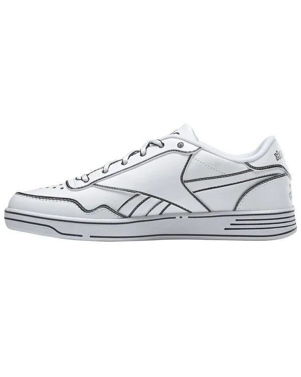 Reebok Club Memt Leather-Trim Sneaker - White/Black, 9.5
