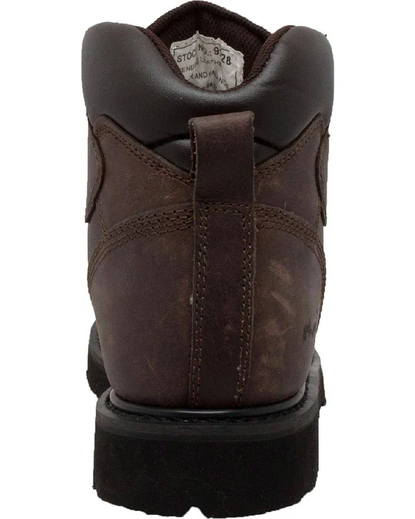 AdTec Men's 6 in. Brown Steel Toe Work Boot