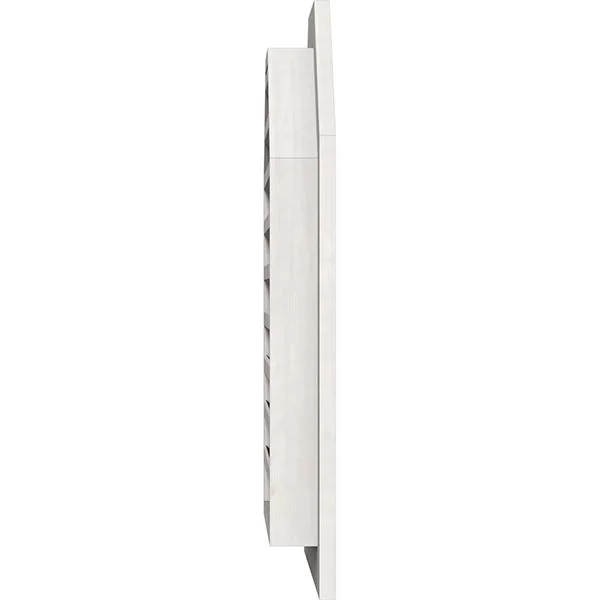 Ekena Millwork GVWOT36X3601SFPPI 36x22W x 36x22H Octagonal Top Gable Vent (41x22W x 41x22H Frame Size): Primed - Functional, Smoo
