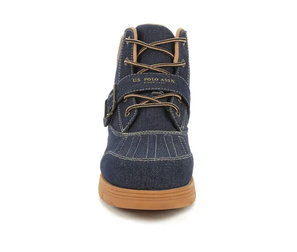 Men's US Polo Assn Kedge Lace-Up Boots in Denim Size 8 Medium