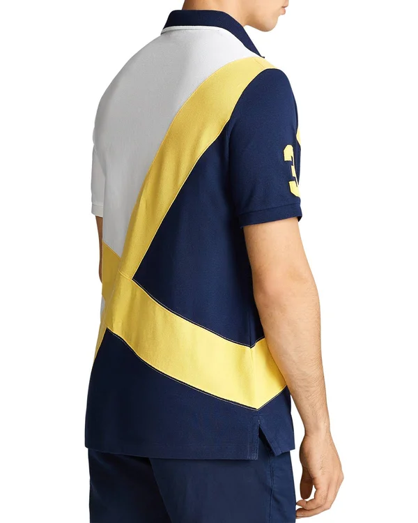 Polo Ralph Lauren Custom Slim-Fit Mesh Polo - White Multi
