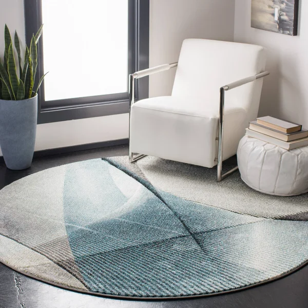 Safavieh Hollywood Celandine Abstract Area Rug - Grey/Light Blue, 5&3 inch x 7&6 inch