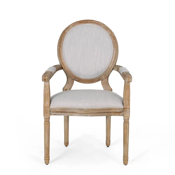 Set of 4 Judith French Country Wood Upholstered Dining Chairs Light Gray/Natural - Christopher Knight Home