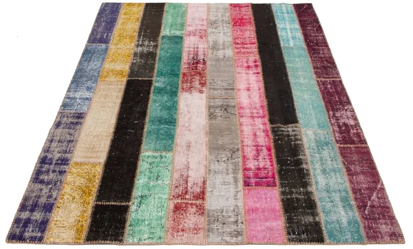 Hand-Knotted Color Transition Patch Multi, Wool Rug 6&9x22 x 10&0x22