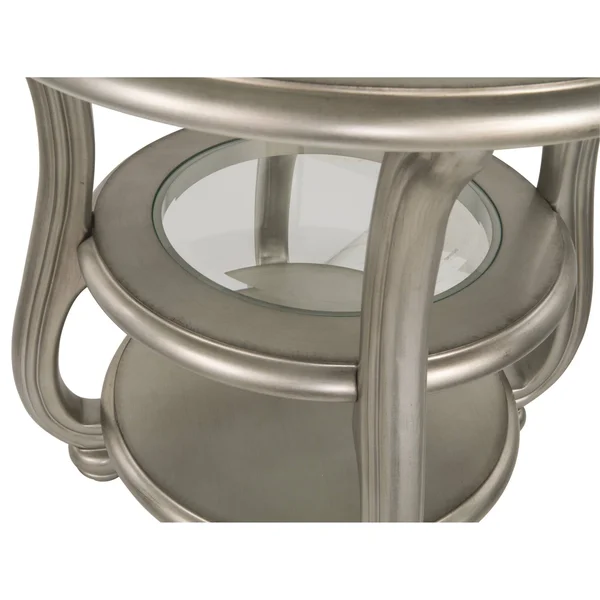 Ashley Coralayne Silver Finish Round End Table