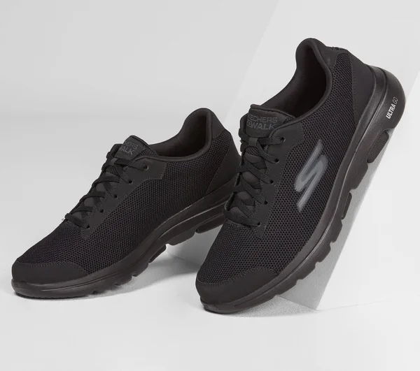 Skechers Men's GOwalk 5 Walking Shoes, Black/Black, 10.5