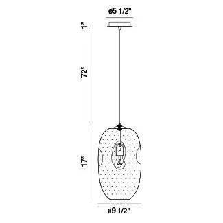 Eurofase Lighting 34034-026 Labria - One Light Large Pendant Chrome