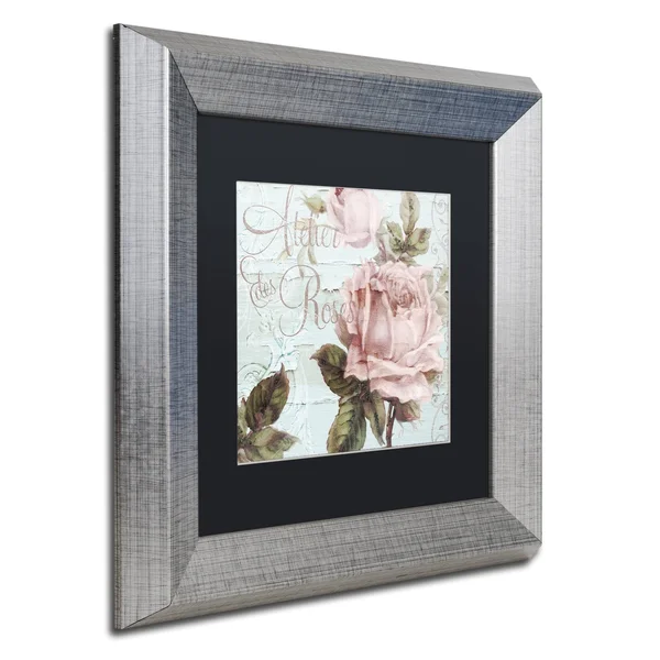 Trademark Fine Art &Atelier De Roses& by Color Bakery Framed Graphic Art - Size: 11x22 H x 11x22 W x 0.5x22 D, Mat Color: Black