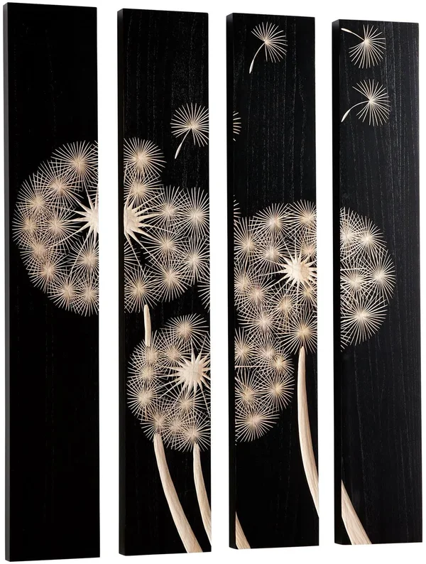 Cyan Design Wall Art Float on Black Wood