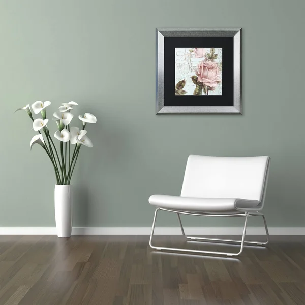 Trademark Fine Art &Atelier De Roses& by Color Bakery Framed Graphic Art - Size: 11x22 H x 11x22 W x 0.5x22 D, Mat Color: Black