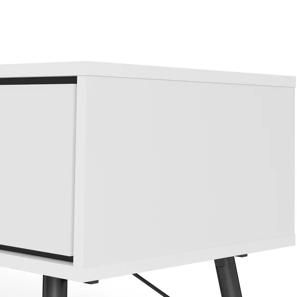 Tvilum Ry 1 Drawer Coffee Table - White Matte/Black