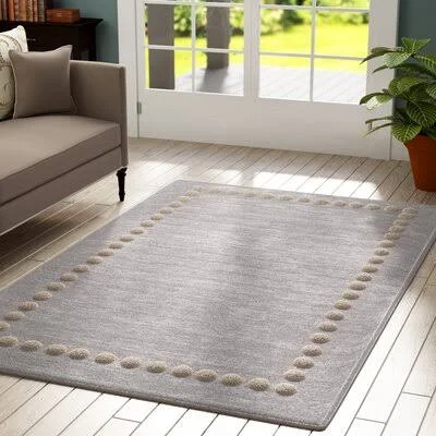 Stonecrest Hand-Loomed Wool Gray Area Rug Three Posts Rug Size: Rectangle 4' x 6'