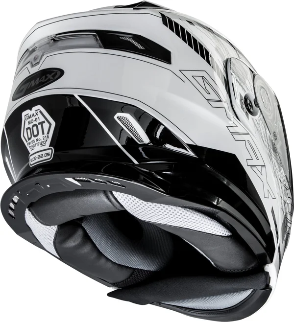 GMAX MD-01S Modular Wired Snow Helmet White/Black 3X