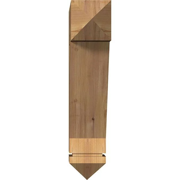 Ekena Millwork BKT06X22X26TRA03SWR 5 1/2x22W x 22x22D x 26x22H Traditional Arts & Crafts Smooth BRACKET - Western Red Cedar
