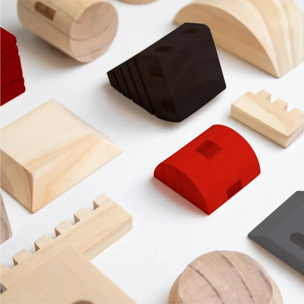 Fao Schwarz Create A Castle Wooden Blocks - 60pc