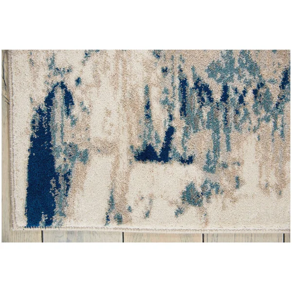 Nourison Maxell MAE16 5&3x22 x 7&3x22 Ivory Blue Area Rug