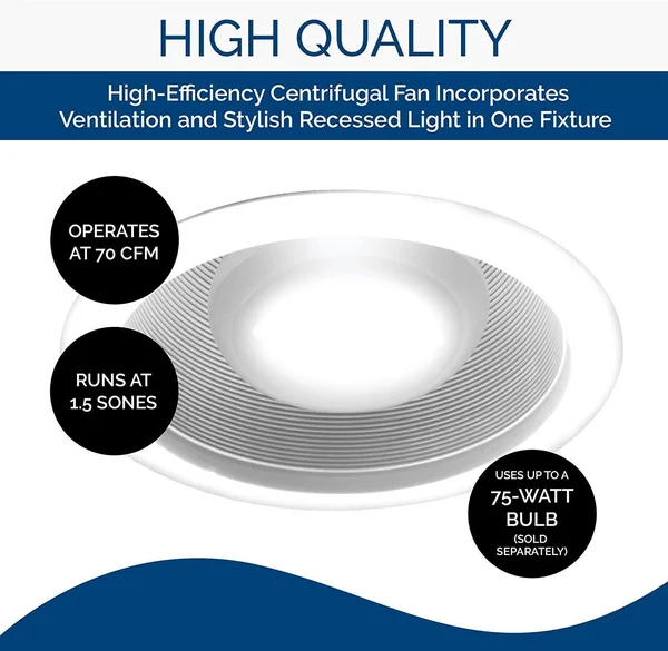 Broan 744 70 CFM Recessed Fan/Light