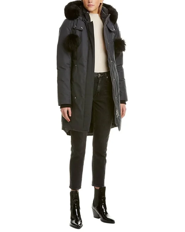 Moose Knuckles - Stirling Parka - Granite - Black Fox Fur S for Women
