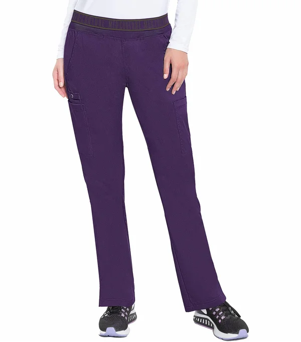 Med Couture Touch Women's Yoga Cargo Ally Pant-7739 (Eggplant - XL Tall)