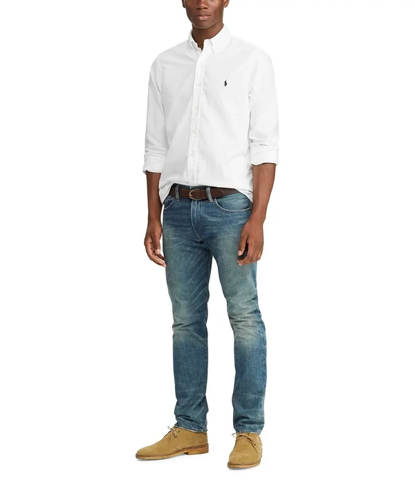 Polo Ralph Lauren Big & Tall Big Tall Long Sleeve Garment Dyed Oxford Men's Clothing Heritage Royal : 2XT